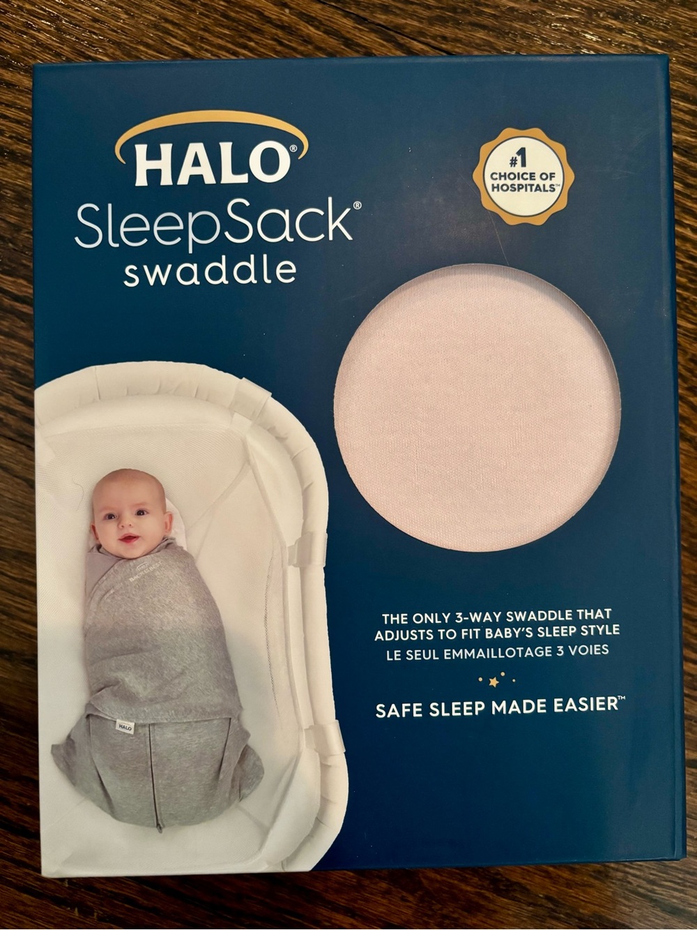 HALO SleepSack Swaddle - Light Pink Cotton - 3-6 months - 1.5 TOG. NWT.